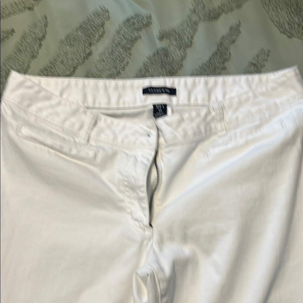 Lands' End White Cropped Pants